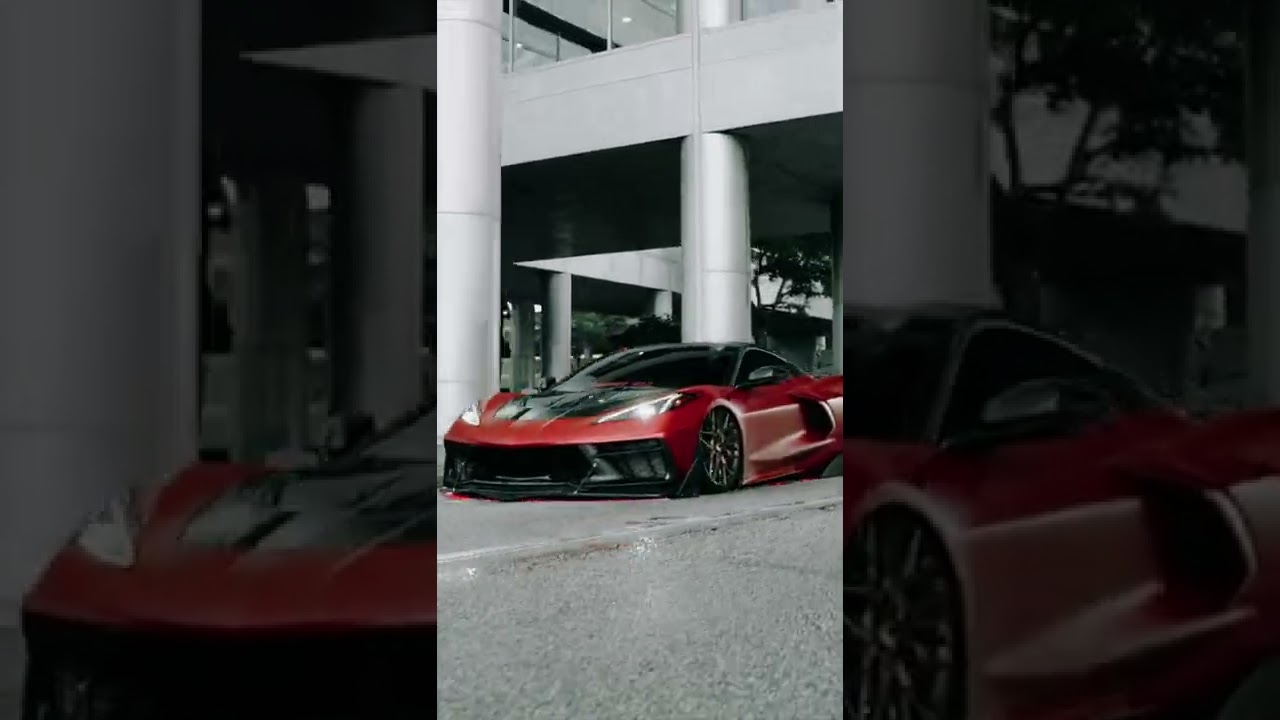 Bagged C8 Corvette