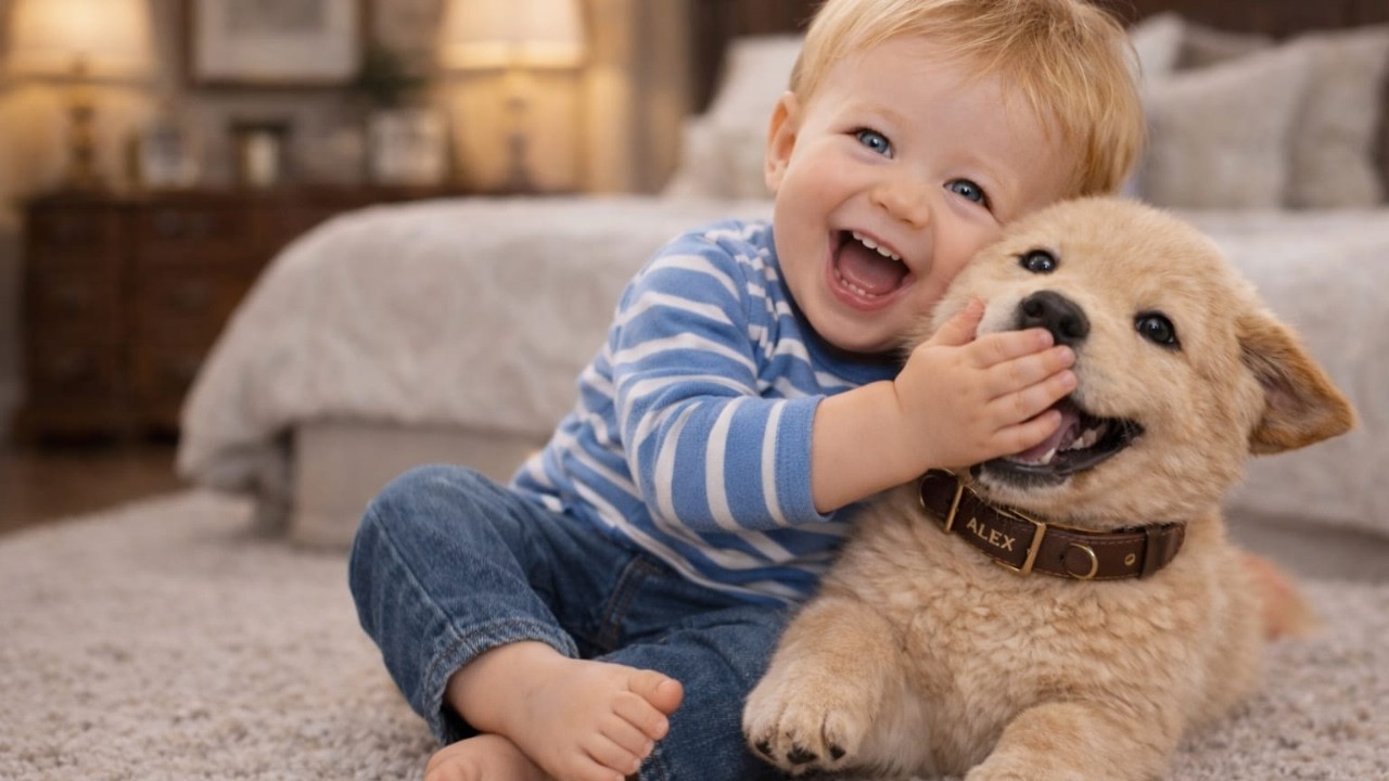 Baby & Puppy Funny Compilation 😂🐶 | Laugh till you smile 😄