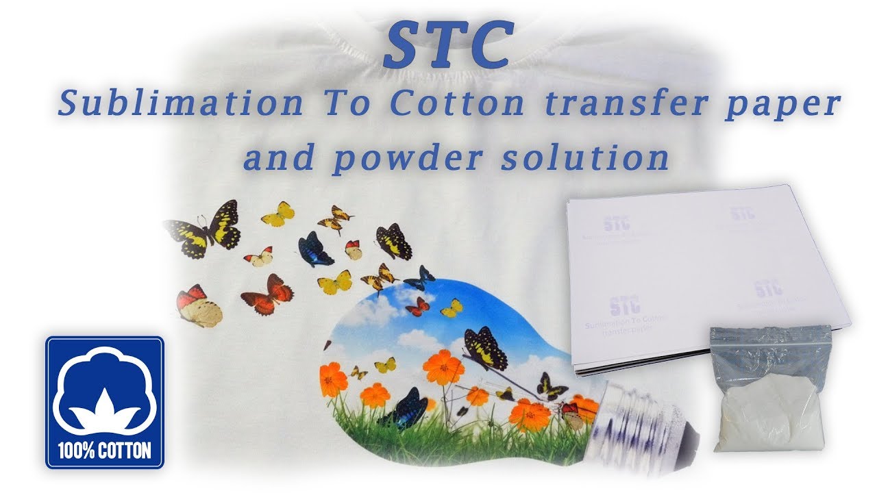 STC - Sublimation To Cotton transfer paper and powder solution