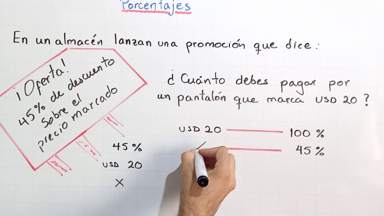 Porcentajes | Cómo calcular el porcentaje con regla de tres simple | Proporción directa