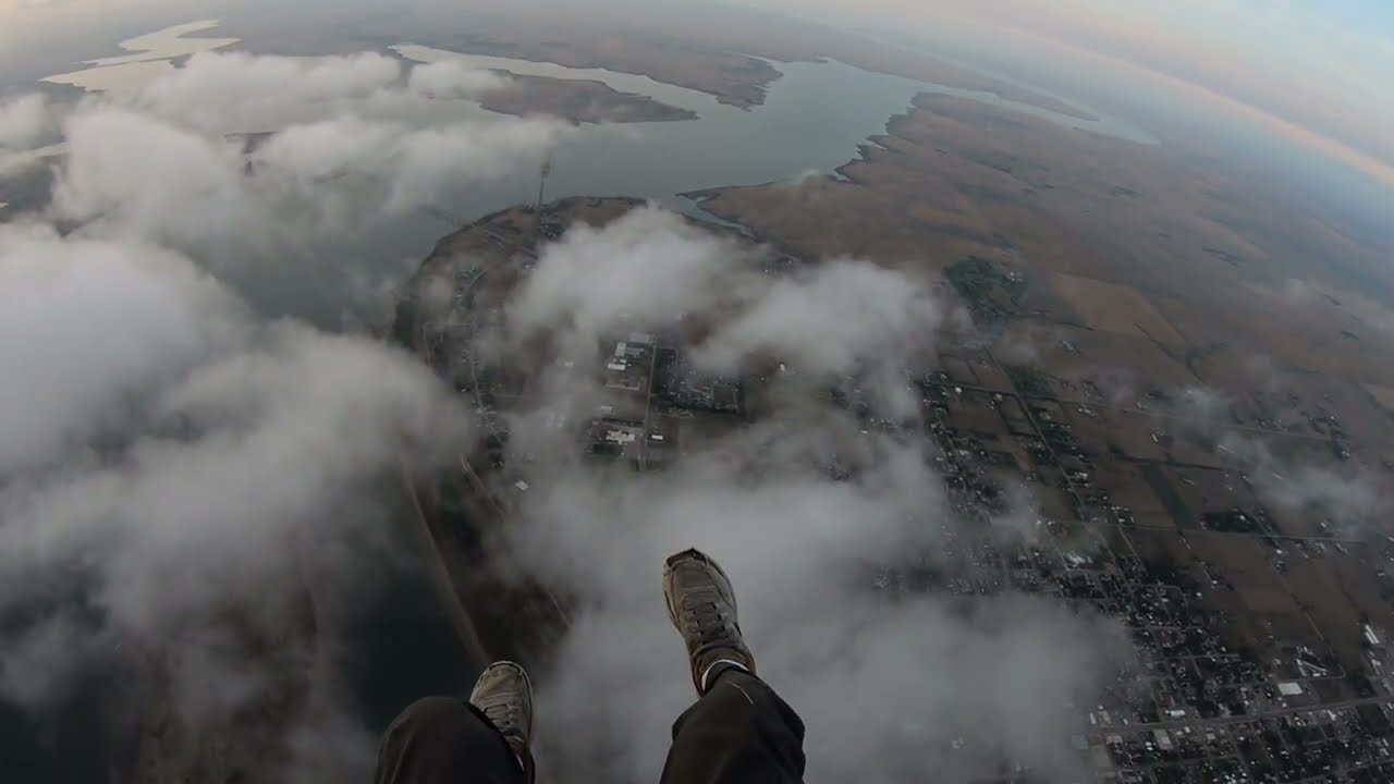 I flew above the clouds on my Paramotor.