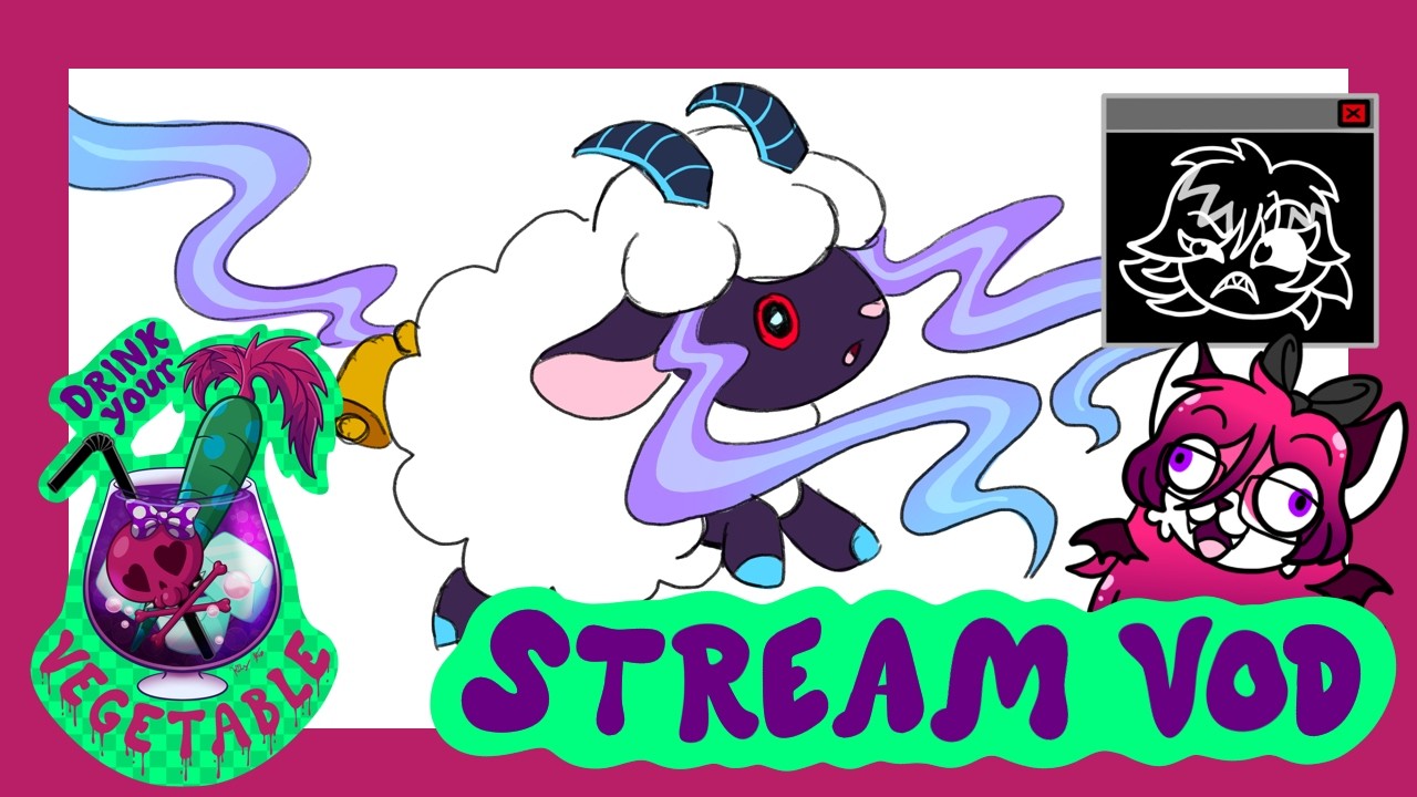 [February 9, 2026 stream vod] drawing pokemon type swaps with @im_dead_ghost