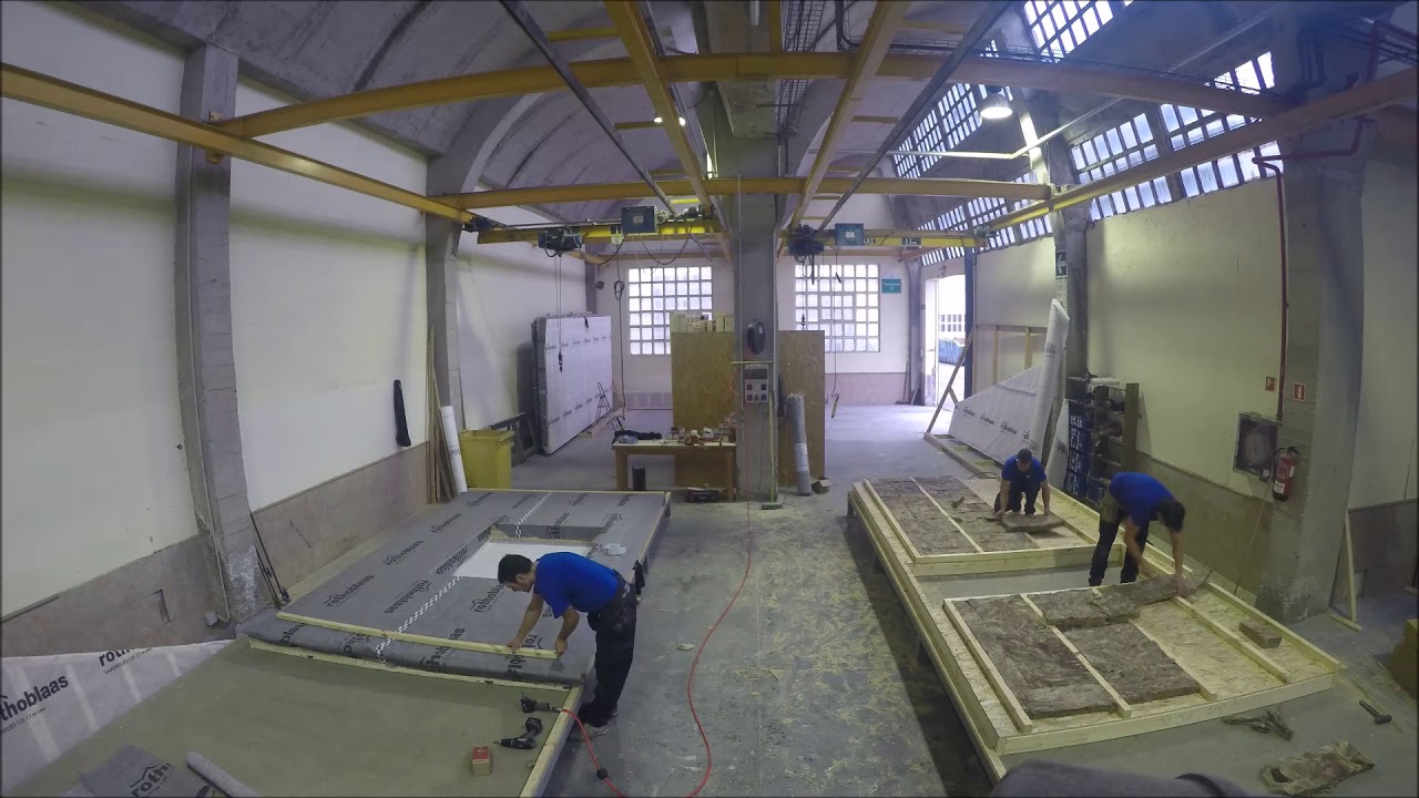 Fabricación de muros de entramado ligero en taller