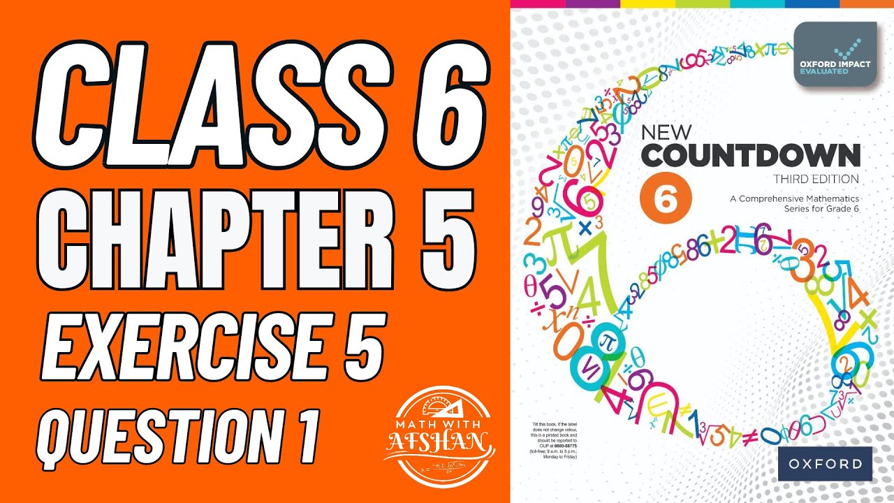 Class 6th math Exercise 5 Question 1 | Countdown 6 | Oxford | Math with Afshan #maths