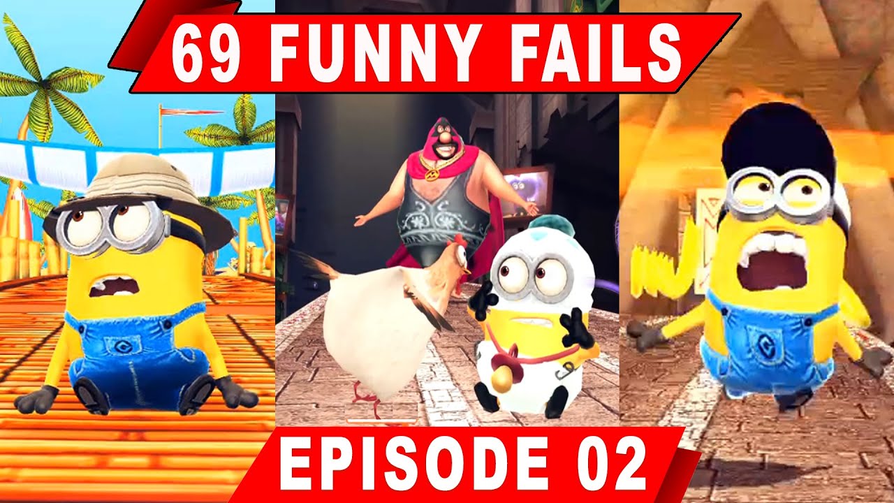 Minion Rush 69 FUNNY FAILS (Episode 2) | Minion Beach, EL Macho Lair Epic Fails