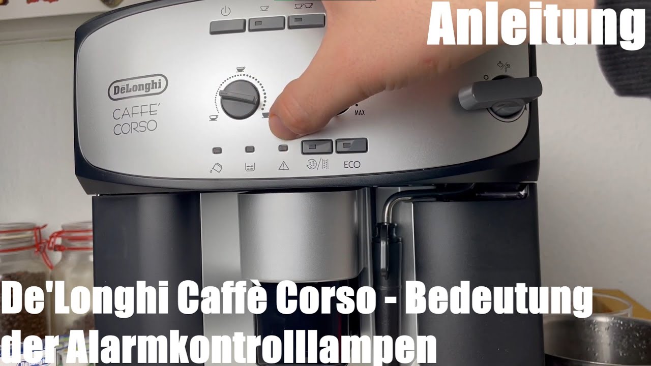 Bedeutung der Alarmkontrolllampen De'Longhi Caff&egrave; Corso ESAM2803.SB 2600 -22XY -26XY -28XY Anleitung