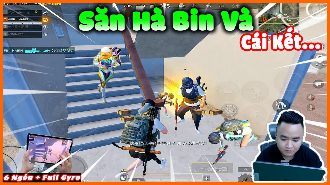 Team 4 Săn H&agrave; Bin V&agrave; C&aacute;i Kết... | PUBG Mobile | 6 ng&oacute;n + Gyro Scope