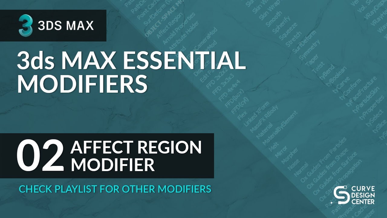 How to use Affect Region Modifier | 3Ds Max Essential Modifiers