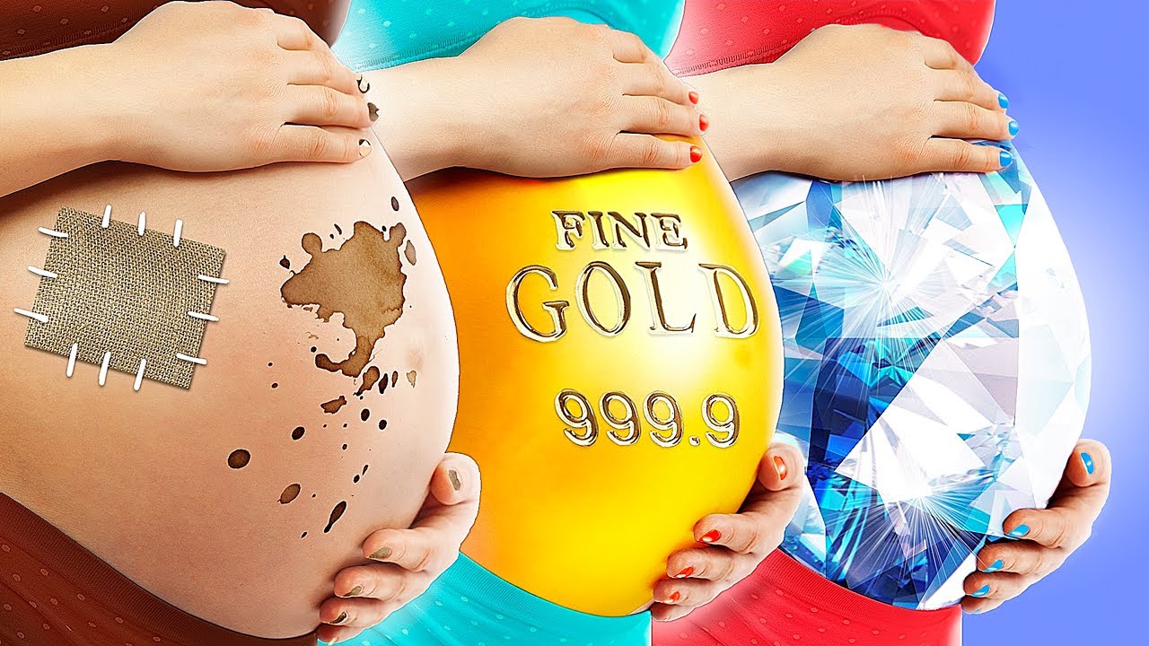 Femmes Enceinte Riche VS Fauch&eacute;e VS M&eacute;ga Riche