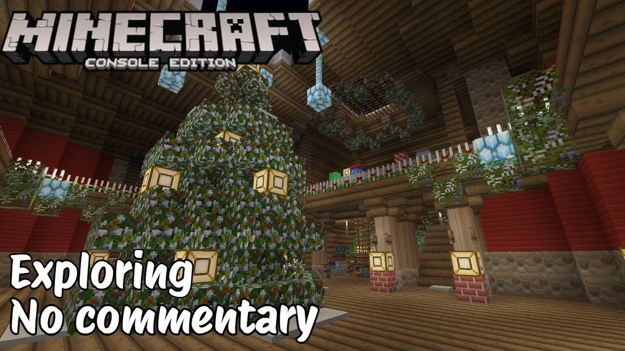 Exploring Mojang's Old Christmas Map (Minecraft Calming Longplay)
