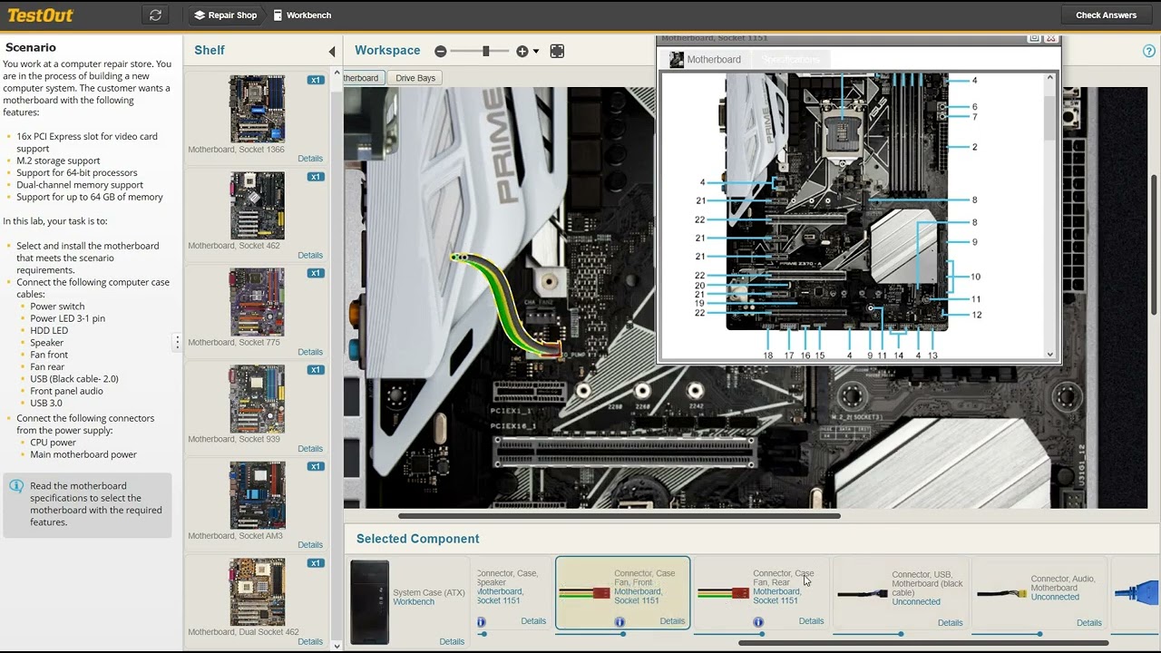 3.3.7 - Choose and Install a Motherboard