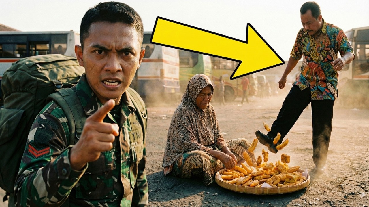 PUNGUT GORENGAN ITU! Prajurit TNI Murka Dagangan Ibu Dilempar Rentenir...