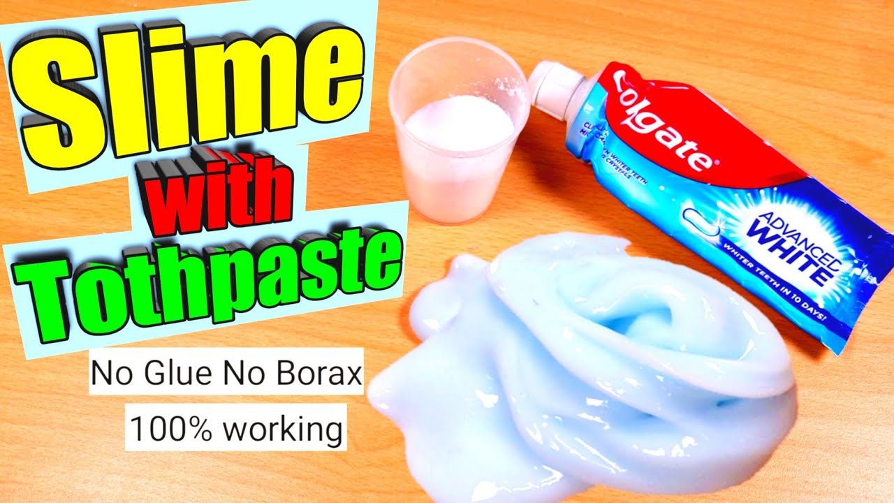 MAKING COLGATE Toothpaste slime With Salt WITHOUT GLUE OR BORAX!