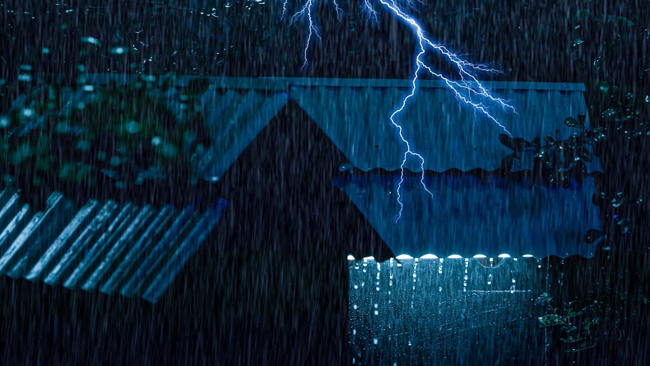 Deep Sleep in 3 Minutes with Powerful Heavy Rain & Thunderstorm Sounds | Goodbye Anxiety - No Ads