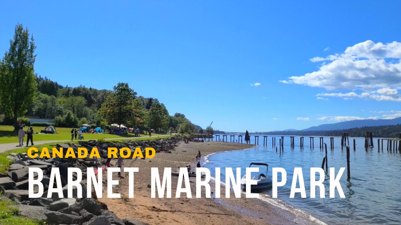 [4K] Barnet Marine Park, Burnaby, BC Canada - Street Walking TourㅣCanada road, 4K Virtual Tour