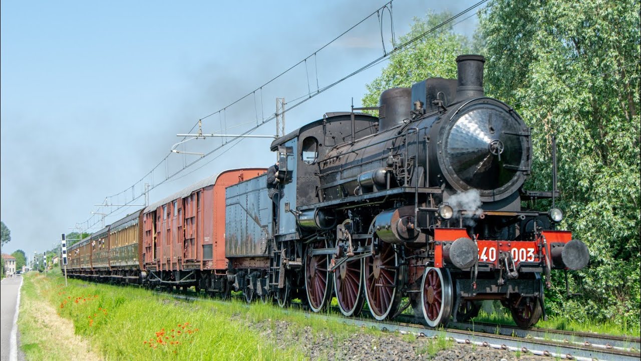 TRENO DELLE CITTÀ MURATE 2022: ARRIVO, MANOVRE, PANORAMICA E PARTENZA DEL TRENO STORICO AD ESTE (PD)