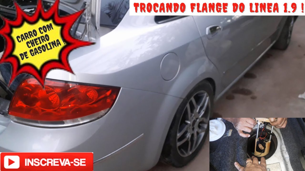 Troca da flange (tampa do tanque) da bomba de combustível do Fiat linea