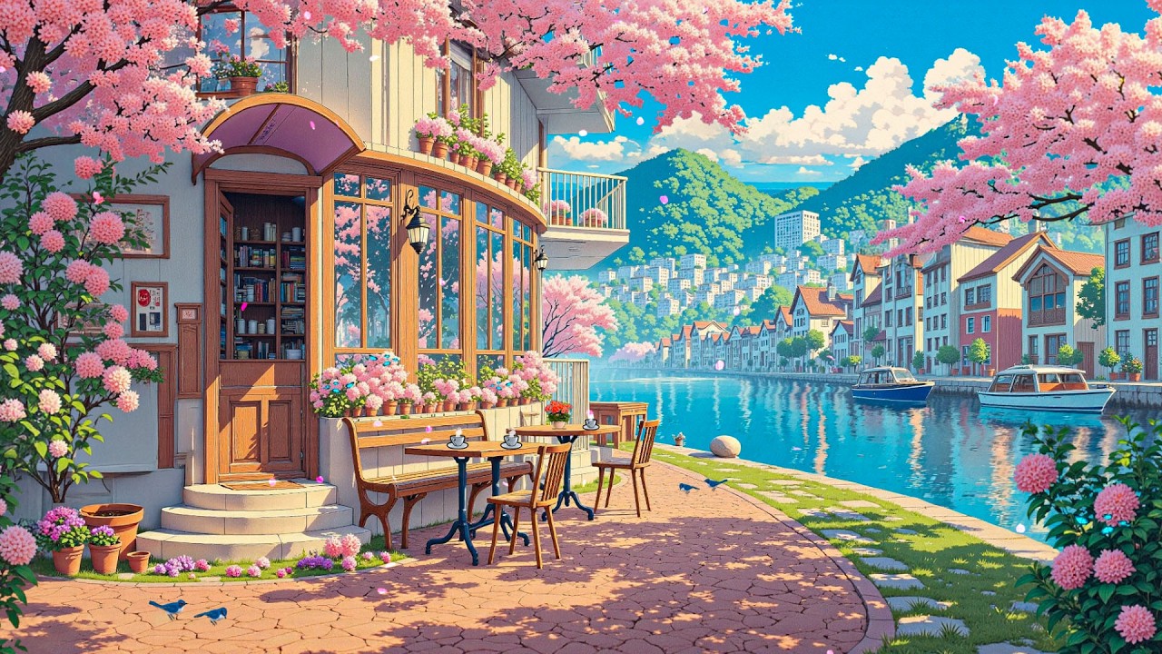 🌸 Morning Caf&eacute; in Spring 🌿 Lo~fi Chillhop for [ Study / Relax / Heailng ] Lofi Coffee ☕