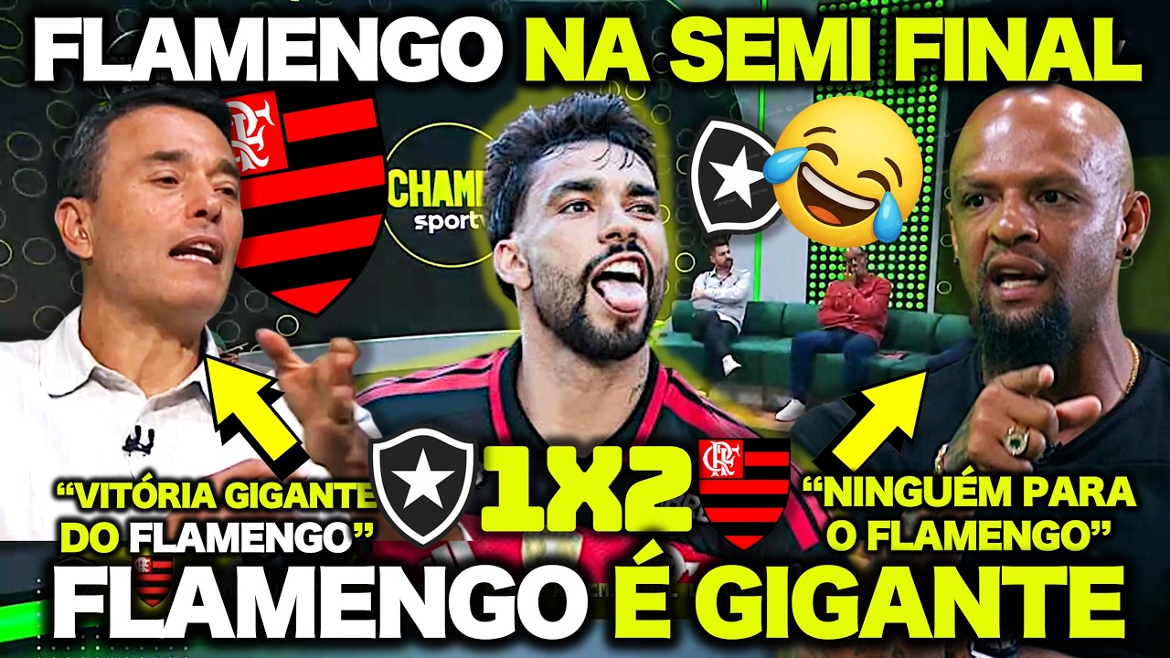 FELIPE MELO RASGA ELOGIOS ao FLAMENGO ! ESTÃO DEIXANDO O FLAMENGO CHEGAR ! BOTAFOGO 1 X 2 FLAMENGO