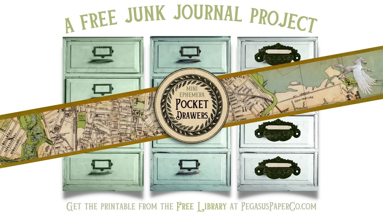 How To Make Mini Ephemera Pocket Drawers for Junk Journals - FREE PRINTABLE and Tutorial