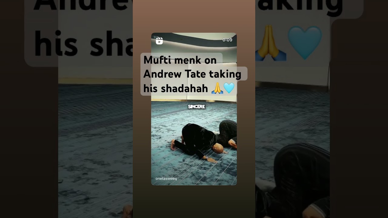 Mufti menk on Andrew Tate taking his shadahah #reelsinstagram #religion #ytshorts #like #muftimenk