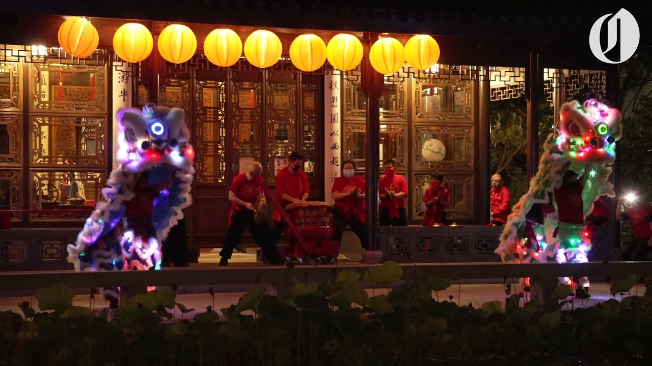Lanterns and lion dances at Lan Su Chinese Garden