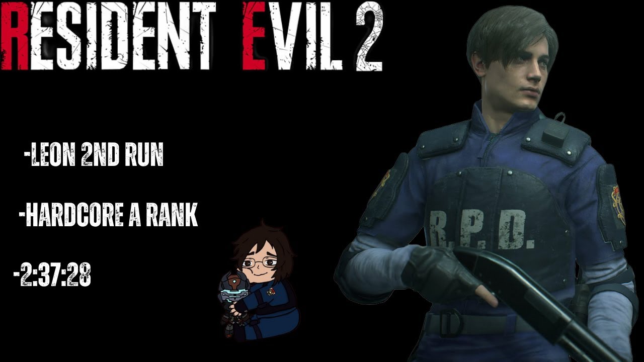 Resident Evil 2 Remake (2019) Leon S. Kennedy, 2nd Run, Hardcore, A Rank, Full Playthrough