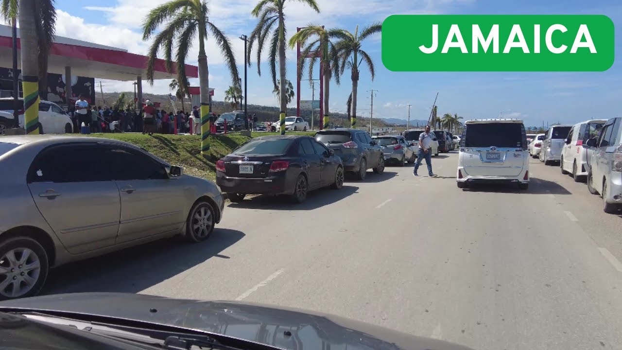 Driving from Rose Hall to Montego Bay City in Jamaica AFTER Hurricane Destruction