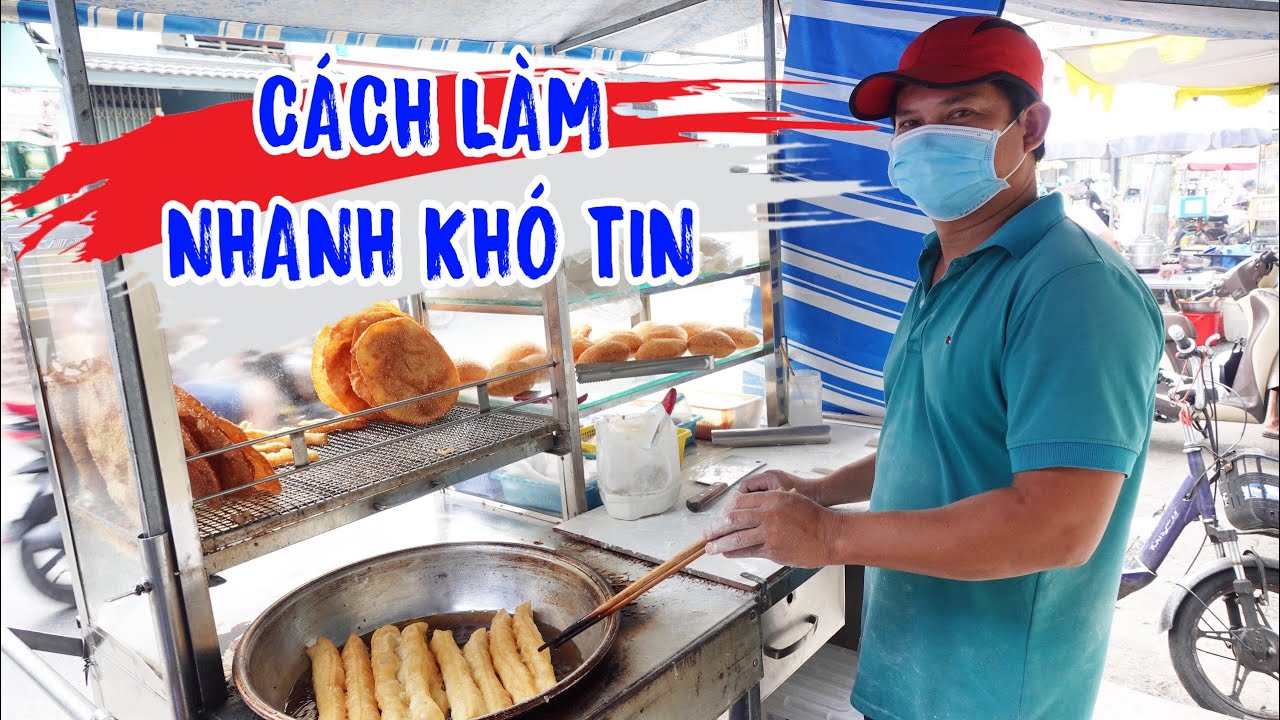 KHÓ TIN cận cảnh ANH TRAI người HOA làm BÁNH TIÊU, GIÒ CHÁO QUẨY đôi tay nhanh như cái máy