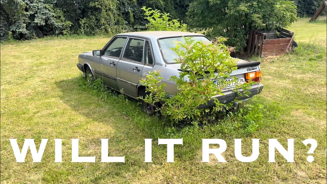 Czy odpali ?? Opuszczone od 20 lat Audi 80!!Pierwsza jazda po długim postoju!! Część 1
