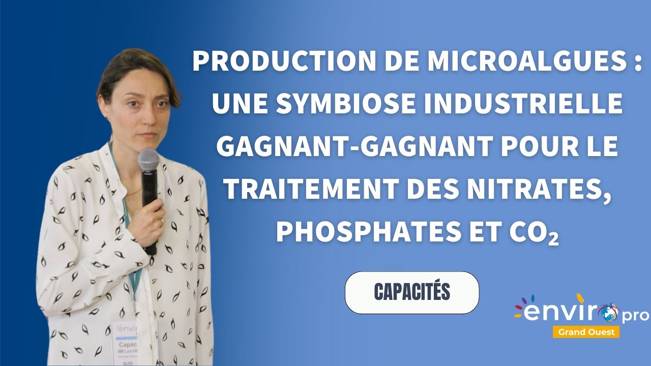 Production de microalgues :  traitement des nitrates, phosphates et CO₂