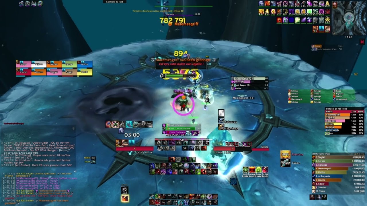 Wow Classic TLK Kikder vs Lich King 10 HM solo tank (DK tank pov)