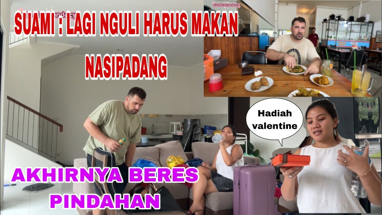 BETAH TINGGAL DI INDONESIA,KITA PINDAH LAGI| MAKAN NASI PADANG KESUKAAN SUAMI 