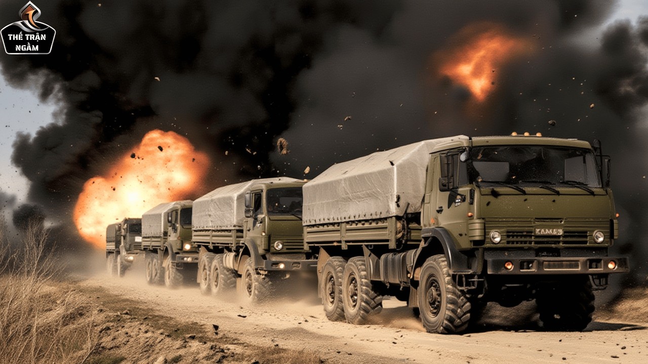 Ukraine tấn công đoàn xe vận tải Nga – Cái kết khiến cả thế giới sững sờ!/ Thế Trận Ngầm.