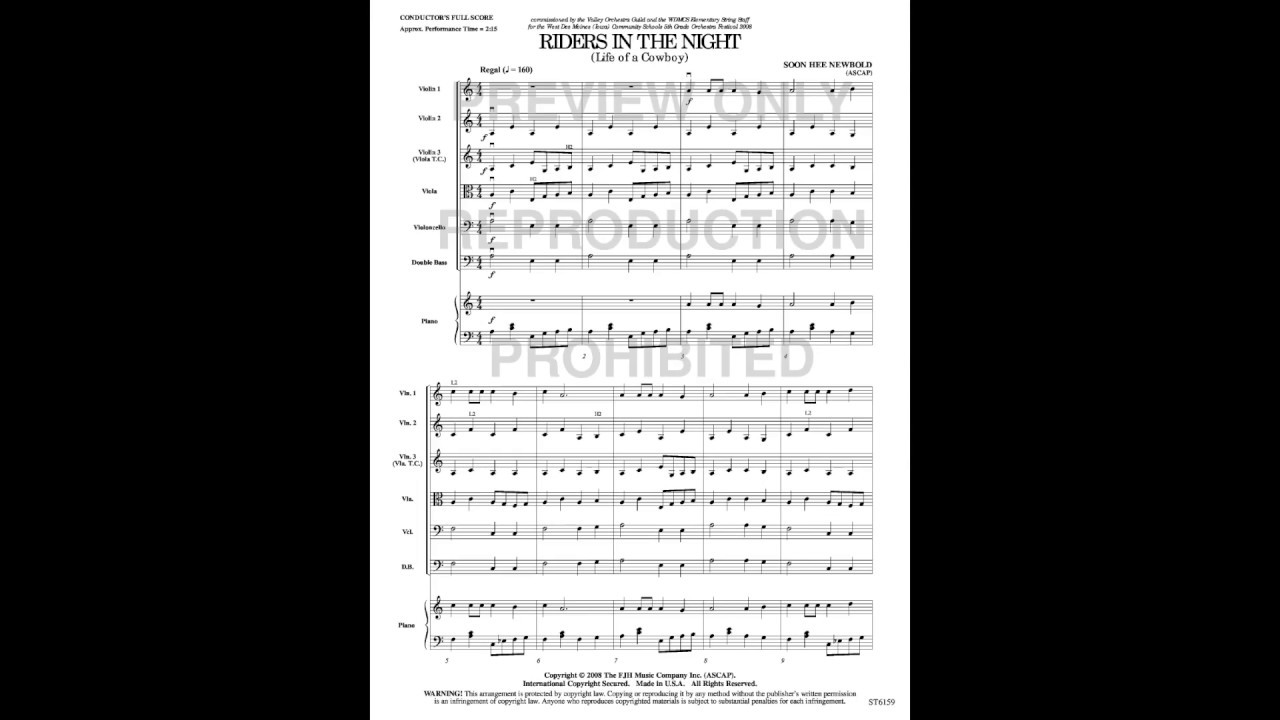Riders in the Night Orchestra (Score & Sound)