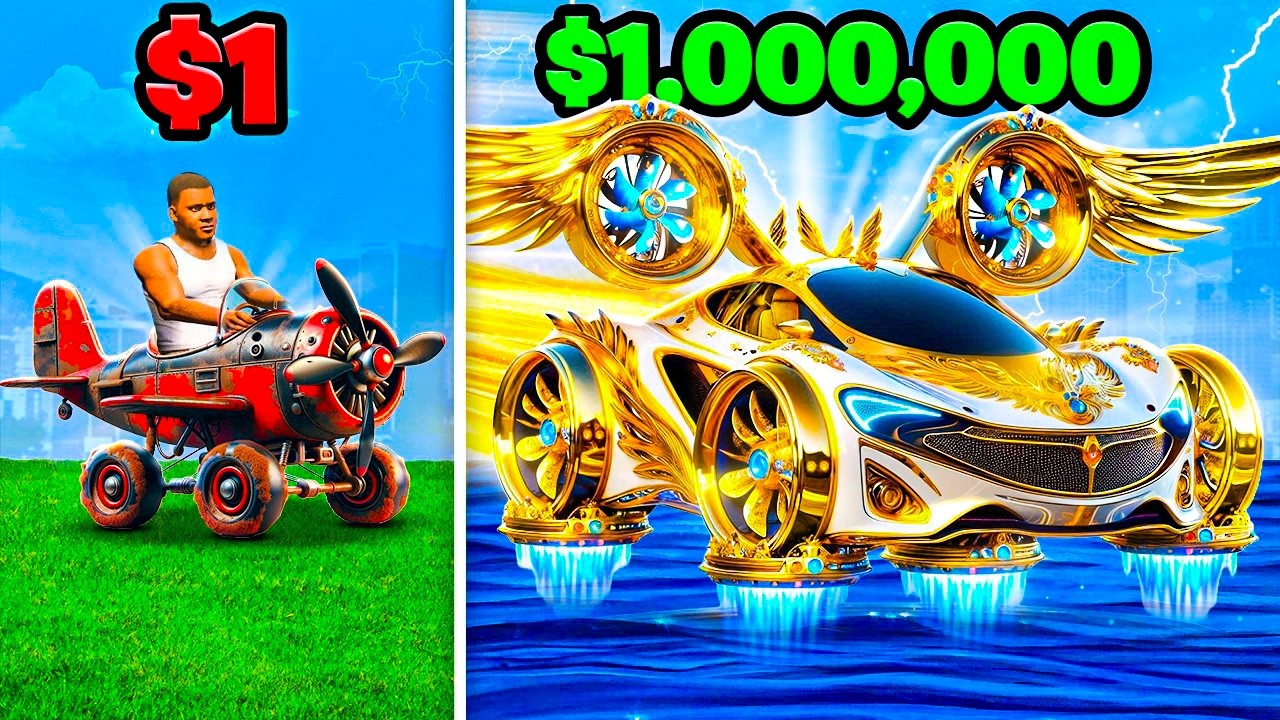 $1 to $1,000,000,000 FLYING CAR in GTA 5!