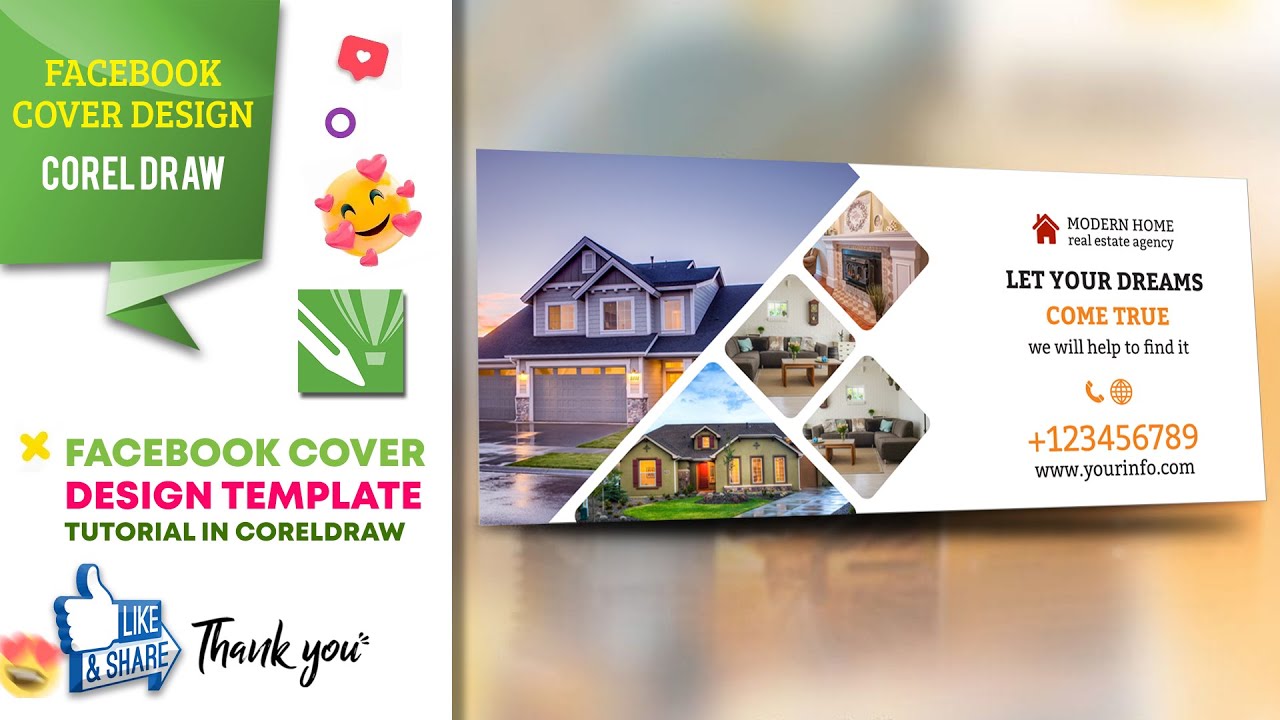 How to make Facebook Cover Design in CorelDraw