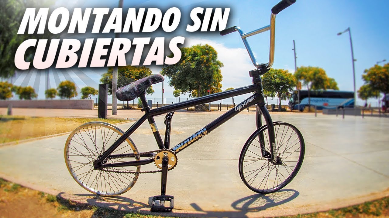 RETO SALTANDO CON MI BMX SIN CUBIERTAS - Aguantaran las llantas?