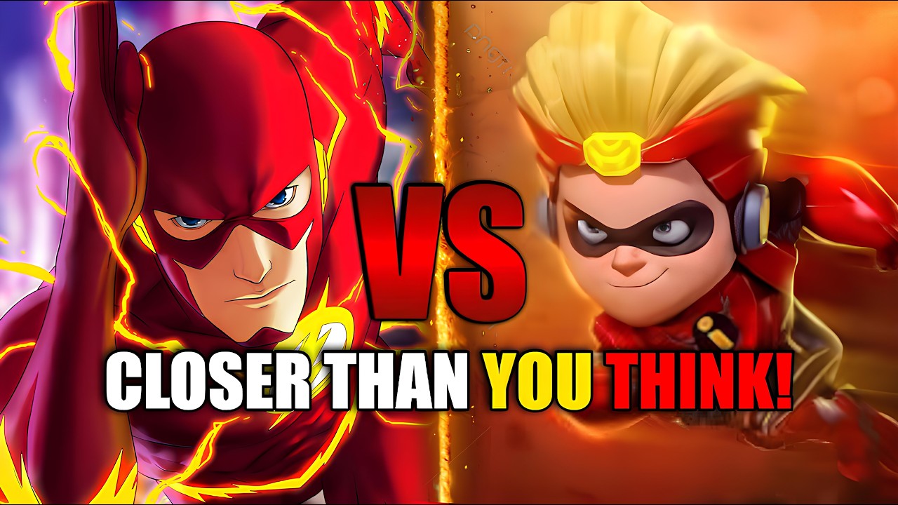 Flash vs Dash – What If Dash Grew Up? (The Fastest Fight Ever) DC VS The Incredibles