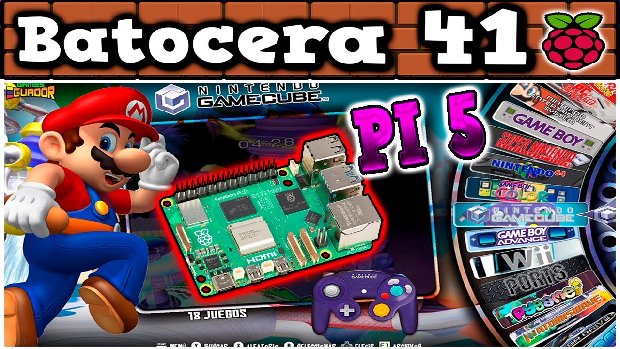 Batocera 41 Raspberry Pi 5 (ISO 128GB) GRATIS GameCube y Wii CrowPi3!!!!