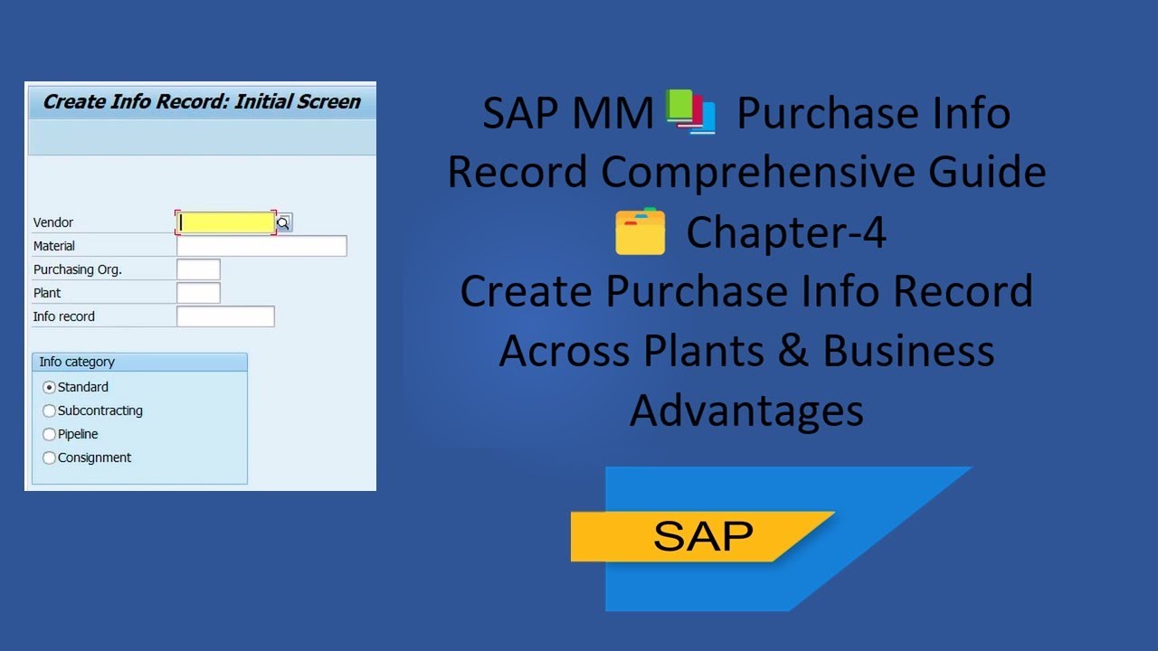 How 😉 to Create Purchase 💶 Info Record Across Plants & Its Business Advantages in SAP #SAP #SAPMM