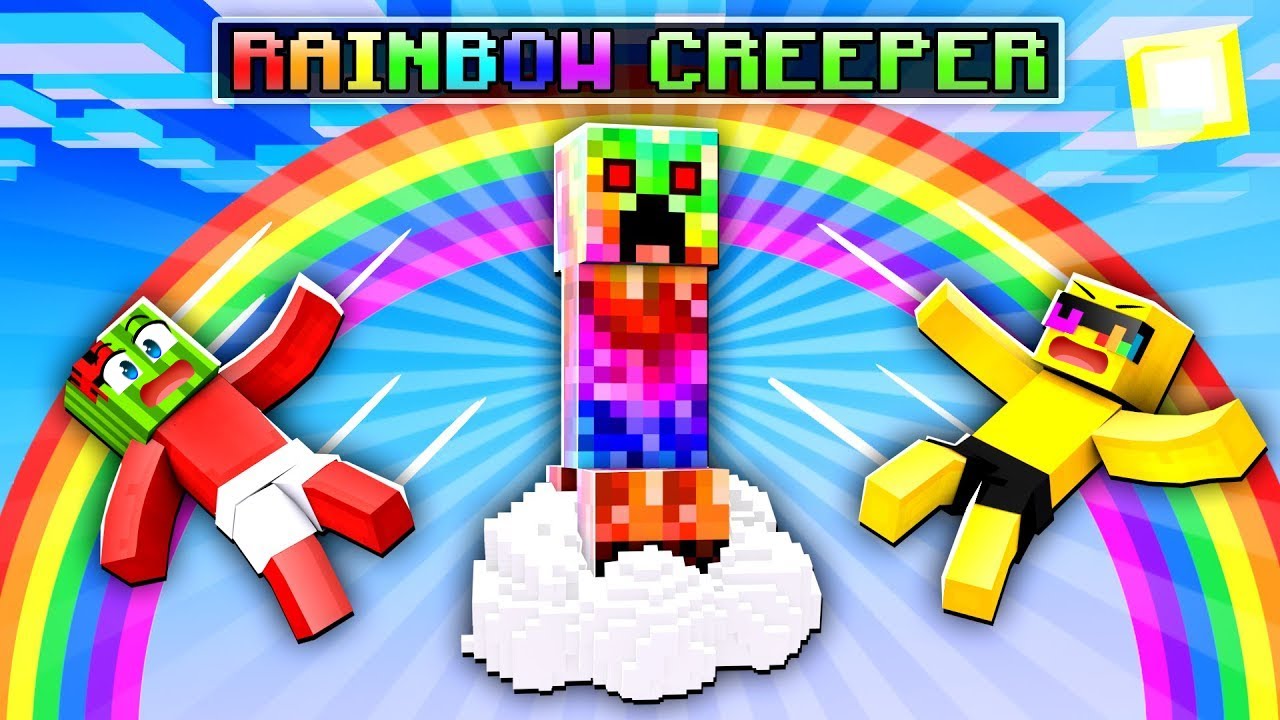 Surviving A RAINBOW CREEPER In Minecraft!