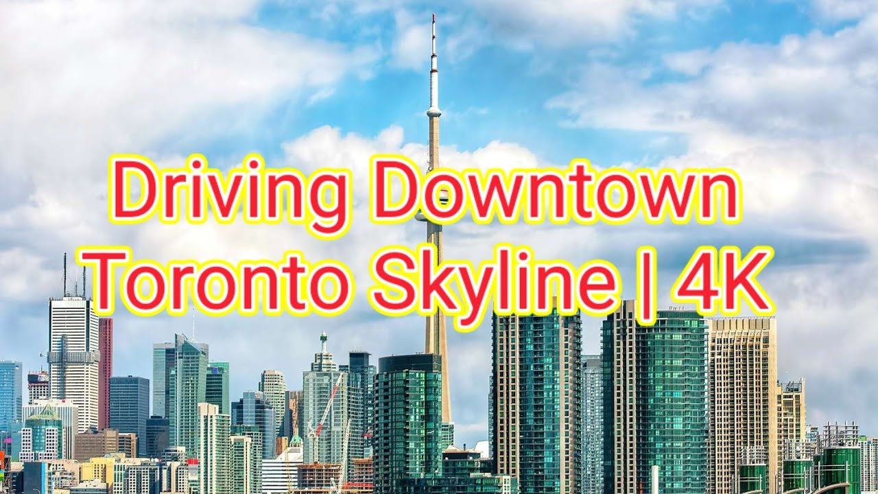 Driving Toronto Downtown Skyline - 4K - Canada
