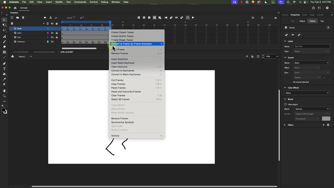 Adobe Animate: Make a crowd of walk cycles with symbols