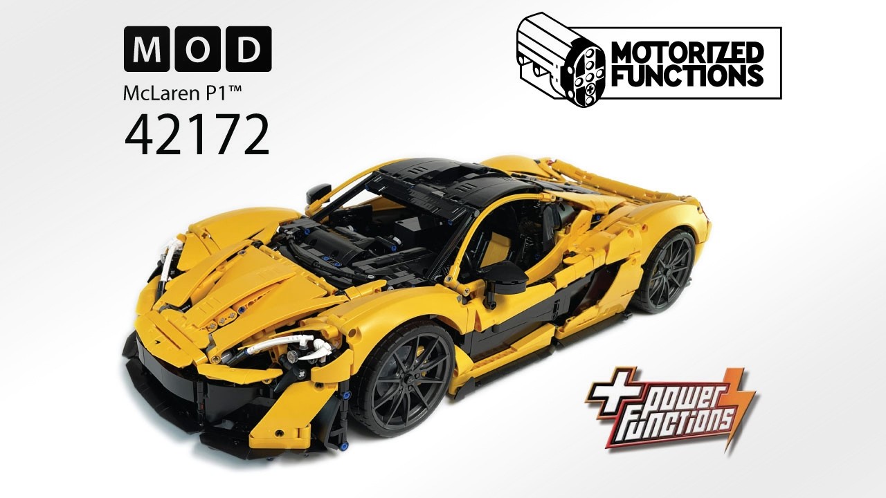 Motorized LEGO® Technic™ 42172 McLaren P1 RC MOD for Power Function Motors