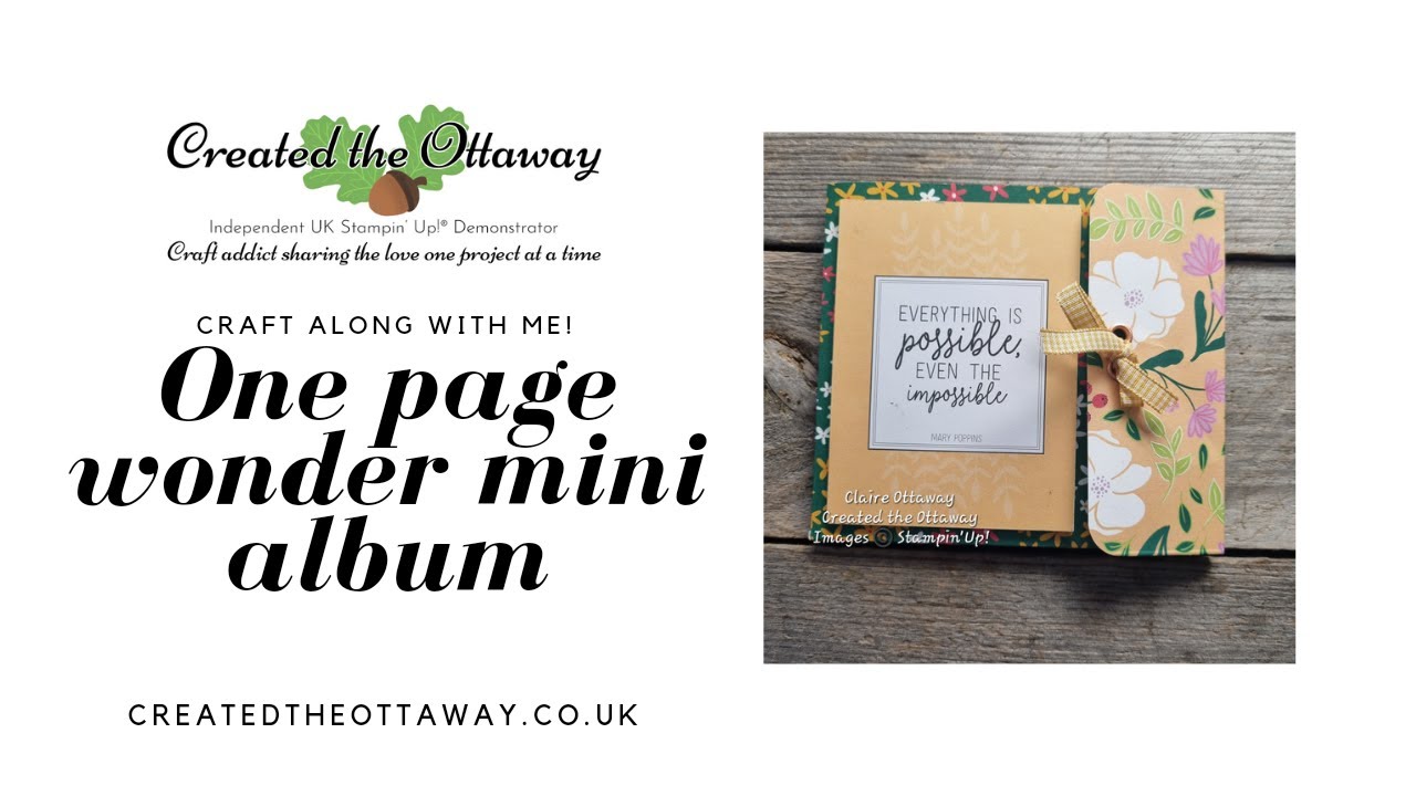 One page wonder mini Album @createdtheottaway