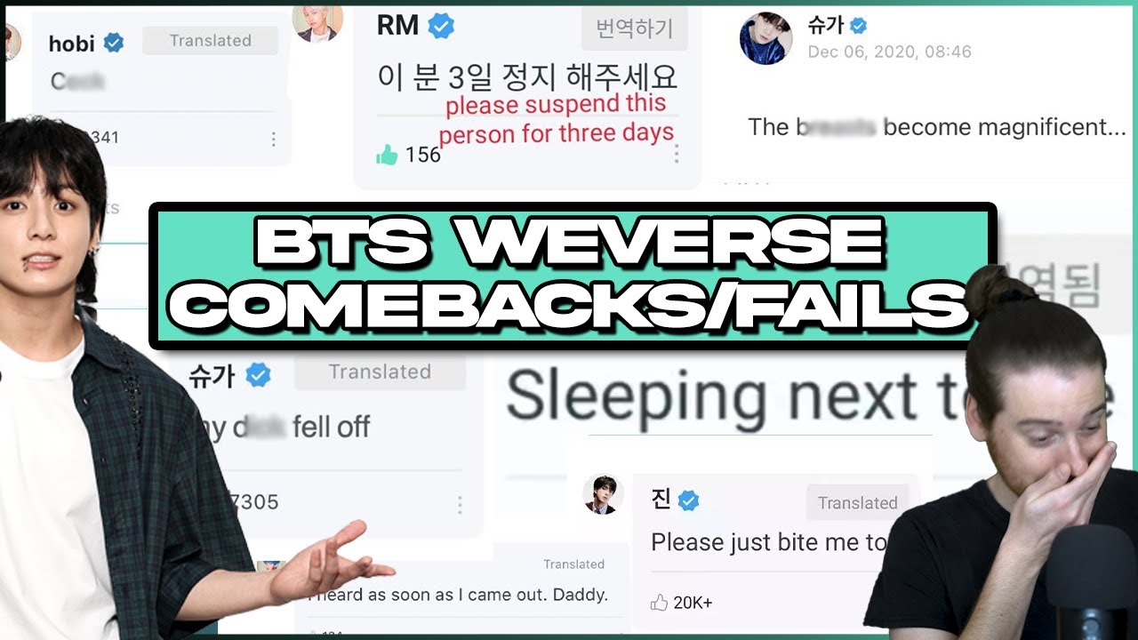BTS WEVERSE SAVAGE COMEBACKS & TRANSLATION FAILS
