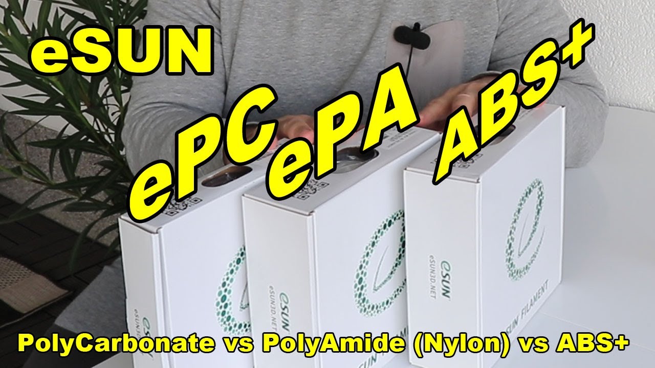 Ultimate comparison: eSun ABS+ vs ePC vs ePA (Nylon) - mostly mechanical testing