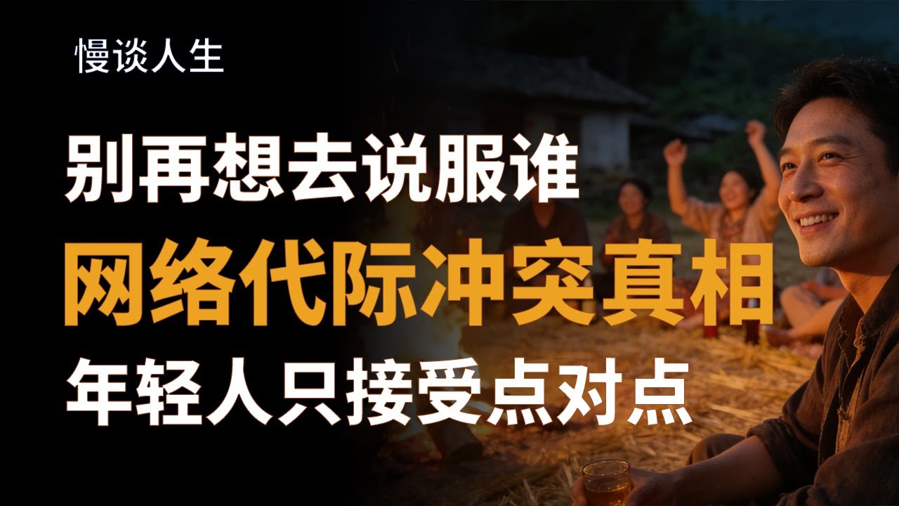 网络代际冲突真相：别再想去说服谁，这届年轻人只接受&ldquo;点对点&rdquo;。为什么你觉得现在的网络充满了暴戾和不解？ 其实，我们都得了一种&ldquo;身份错位症&rdquo;。我们习惯了广播，却忘记了现在每个人都躲在独立的门后。