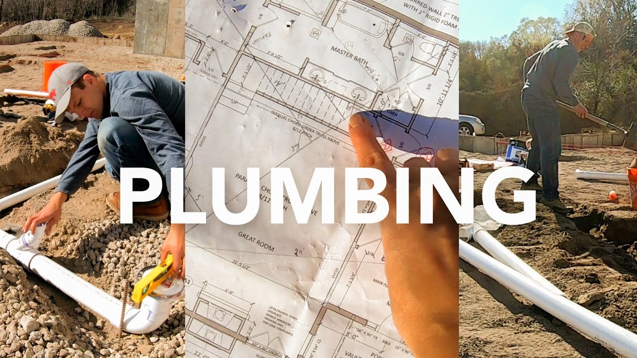 PLUMBING under the concrete slab || building a house